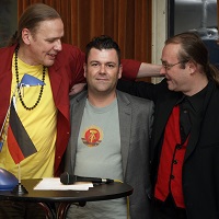 Carl-Heinz Otto Sch&auml;fer, Edgar Kamphaus und Friedemann Jaenicke beim  Lesekabarett am Tag der Deutschen Einheit 2012