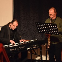 Konzert im Kweer Cafe 31.1.2015 mit Wilfried Wiechmann am Sopran Saxofon - foto: nowasger